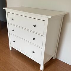 IKEA イケア HEMNES ヘムネス チェスト 3段の引き出し  8/17までに引き取りができる方の画像
