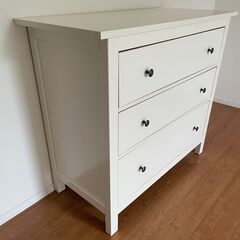 IKEA イケア HEMNES ヘムネス チェスト 3段の引き出し  8/17までに引き取りができる方の画像