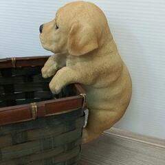 0813-011 植木鉢にかける陶器の犬　※犬のみ販売の画像