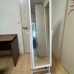 【0円／本日限定／自取】全身ミラー（キャスター付き） の画像