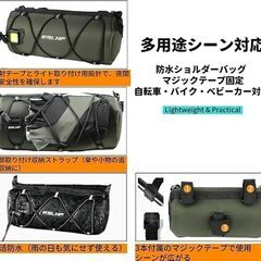 多機能ショルダーバッグ 斜めがけ小型ミニバッグ 軽量・防水・通勤・散歩・旅行の必携ユニセックスバッグ グリーンの画像