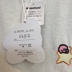 新品　星のカービィ　レディースTシャツ　Lサイズの画像