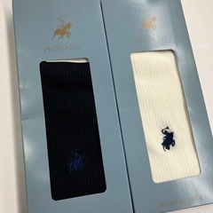 POLO　日本製　靴下　白紺　2足セット Polo Clubの画像