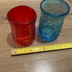 琉球吹きガラスのグラス2つセットの画像