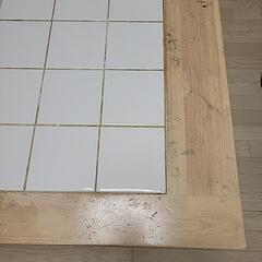 ｢北欧風｣木製センターテーブル・タイル面の画像