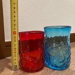 琉球吹きガラスのグラス2つセットの画像