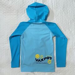 130cm vaxpot フード付きフルジップラッシュガードの画像