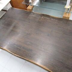 使用感あり キズ多め TOYOファニチャー 座卓 ローテーブル 幅 約150cm 木製 ブラウン系 センターテーブル リビング 家具 大きめ 苫小牧西店 の画像