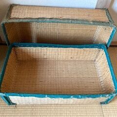 葛籠 つづら　バスケット　古民具　昭和レトロ　天然素材の衣装ケースの画像