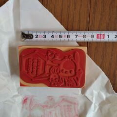 サンリオ製ポチャッコの絵入りあけおめハンコの画像