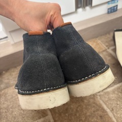 男性用革靴ネイビーの画像