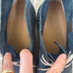 男性用革靴ネイビーの画像