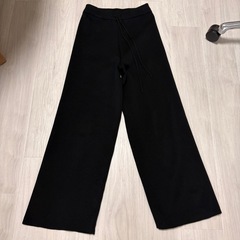NANO universe ナノ・ユニバース　ニットリラクシーパンツ ブラックの画像