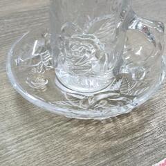 0813-029 ガラスのカップ＆ソーサーの画像
