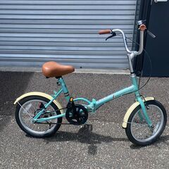 店頭引き渡し 中古 16インチ 折りたたみ自転車 bonne journeelの画像