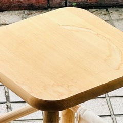 【キャトルセゾン】木製　スツール　ハイチェアー　布袋付き　フランス　パリの画像