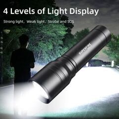 超高輝度 210ルーメン！SUPERFIRE S33-C LEDライト 長距離照射160m懐中電灯 アウトドア・防災の画像