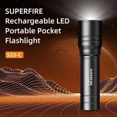 超高輝度 210ルーメン！SUPERFIRE S33-C LEDライト 長距離照射160m懐中電灯 アウトドア・防災の画像