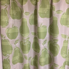 カーテン　フルーツ柄　グリーンの画像