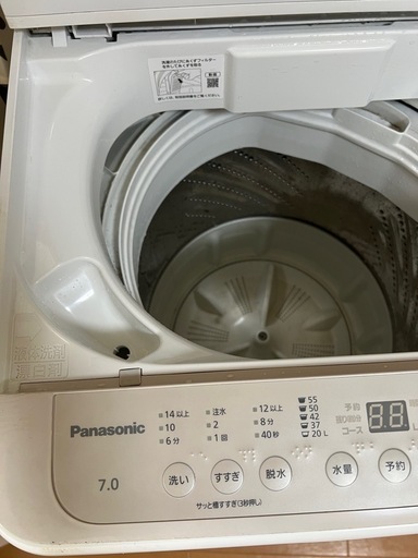 7kg洗濯機　パナソニック　2022年式