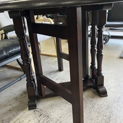 I2508-374 松本民芸家具 アンティーク調 バタフライテーブル あの松本民芸がお買い得価格！！ ご予約はお早目に！！ 中古の画像