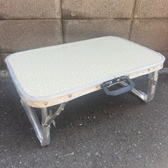 アルミ ミニテーブル NE-361 軽量 コンパクト アウトドア用品 釣り レジャー テント内テーブル 座卓 サイドテーブル 中古の画像