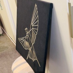 刺繍による鳥のアート【IKEA】の画像