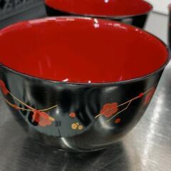 0813-051 漆器　おわん　花柄