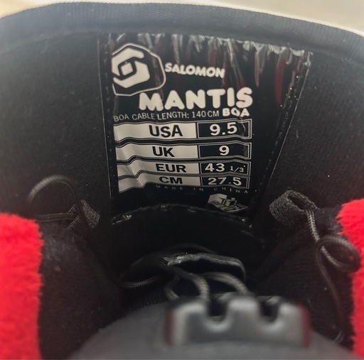 美品salomon   スノーボードブーツ MANTIS BOA  27.5cm  メンズ　秋から値上げします、