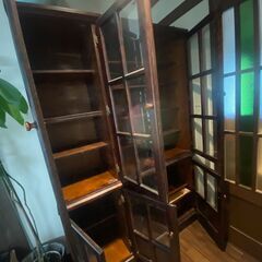 北海道民芸家具　大型書棚の画像