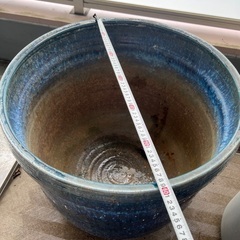 睡蓮鉢　特大　信楽焼の画像