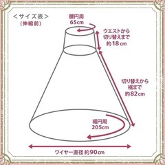 ドレス用　ホワイトチュールスカートの画像