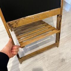 A看板・黒板・手書き・木製・組み立て式の画像