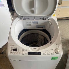 NO B431🌈福岡市内配送設置無料✨🌈縦型洗濯乾燥機 ホワイト系 ES-TX8E-W [洗濯8.0kg /乾燥4.5kg /ヒーター乾燥(排気タイプ) /上開き]の画像