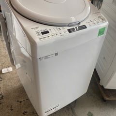 NO B431🌈福岡市内配送設置無料✨🌈縦型洗濯乾燥機 ホワイト系 ES-TX8E-W [洗濯8.0kg /乾燥4.5kg /ヒーター乾燥(排気タイプ) /上開き]の画像