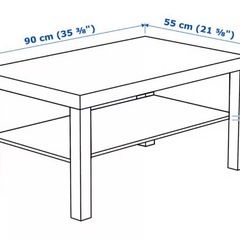 IKEA 黒 ローテーブルの画像