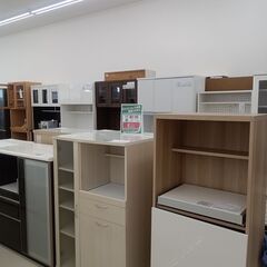★リユースのサカイ日立店★HJ7393  レンジ台 オフホワイト H118×D40×W75 クリーニング済み の画像