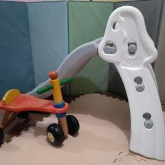 お話中　室内滑り台&木製三輪車セットの画像
