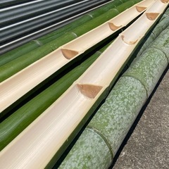 流しそうめん 竹の画像