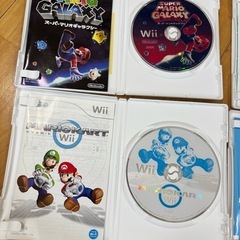 Wii カセット6個　マリオカートハンドル２つ　バランスWiiボードの画像
