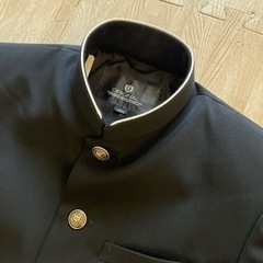 ☆学生服セット Power Black 丸洗いOK 学生服 学ラン160A 標準体型 のびのびストレッチ 黒 ＆ズボン73の画像