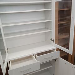 ★リユースのサカイ日立店★HJ7395  食器棚 ホワイト H180×D40×W85.5 クリーニング済み の画像