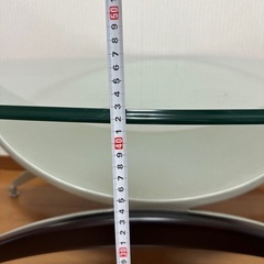 【多数出品中】ガラステーブル　強化ガラスセンターテーブル　オシャレ楕円形の画像