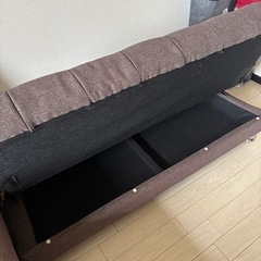 ソファ　グレー　
収納有　の画像