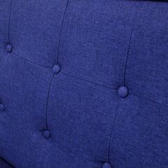 新札幌 NITORI ニトリ 二人掛けソファ ルッキ2KD 布張り ブルー系 幅116×奥行74×高さ80cm No.3538の画像