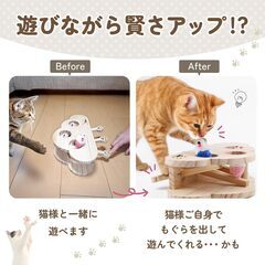 猫の下僕 猫のおもちゃ もぐらたたき 知育玩具 一人遊び ねずみ 木製 【日本ブランド】の画像