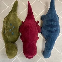恐竜時代　ぬいぐるみ3体セット
の画像