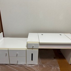 【多数出品中】伸縮可能ドレッサー　珍しい座卓型化粧台　用途色々作業台にもの画像