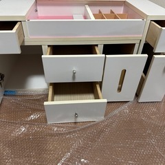 【多数出品中】伸縮可能ドレッサー　珍しい座卓型化粧台　用途色々作業台にもの画像