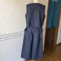 書正紬　　セットアップ　手作りの画像